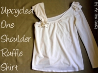 The Sewing Rabbit One Shoulder Ruffle Shirt